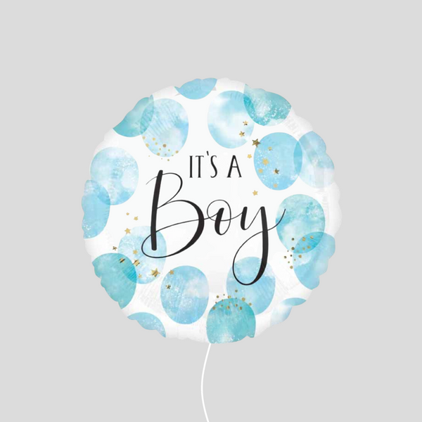 17" 'Baby Boy Watercolour' Standard Foil Balloon