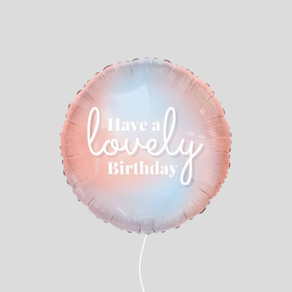 18" 'Lovely Birthday' Standard Foil Balloon