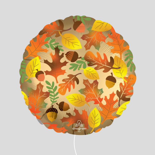 'Satin Fall Leaves' Standard Foil Balloon
