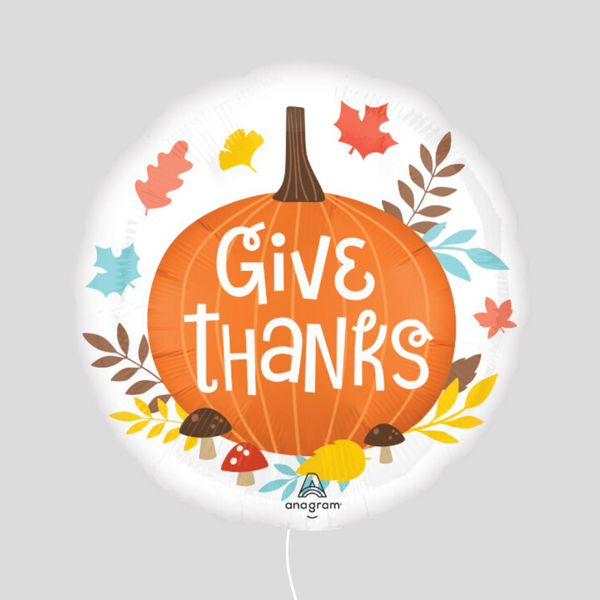 'Satin Give Thanks' Standard Foil Balloon