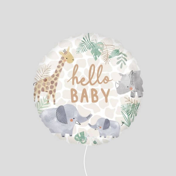 17" 'Soft Jungle Baby' Standard Foil Balloon