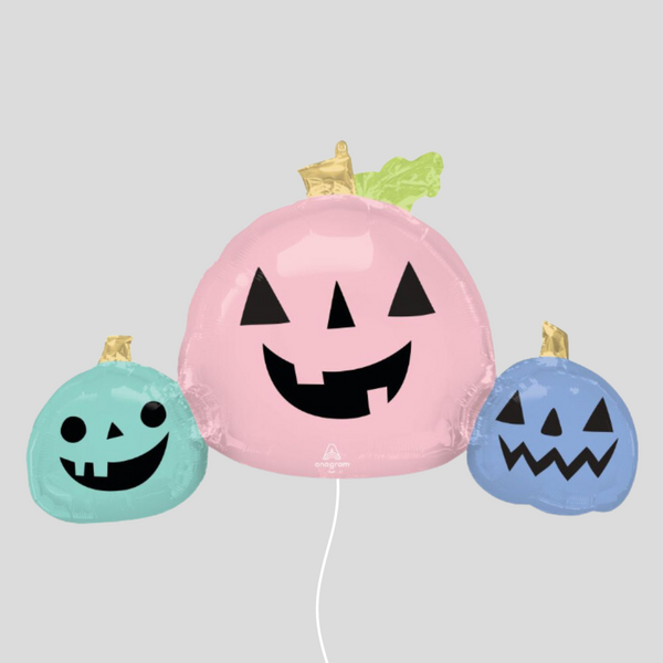 35" 'Pastel Halloween Pumpkins' Medium Foil Balloon