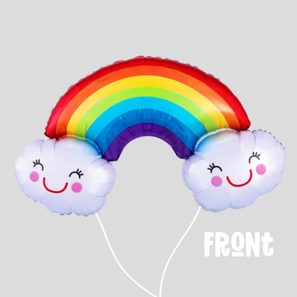 37" 'Rainbow With Clouds' Large Foil Balloon