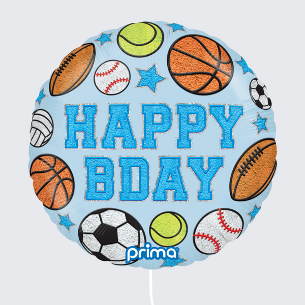 18" Happy Birthday Boy Patches Standard Foil Balloon