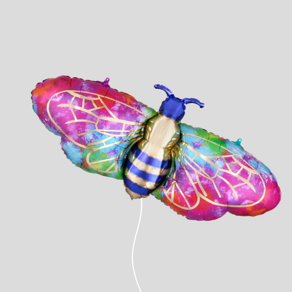 'Tie-Dye Bee' Large Foil Helium Balloon Bouquet