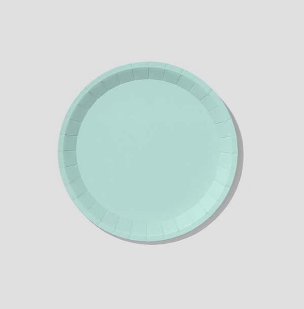 Classic Pale Mint Large Paper Party Plates