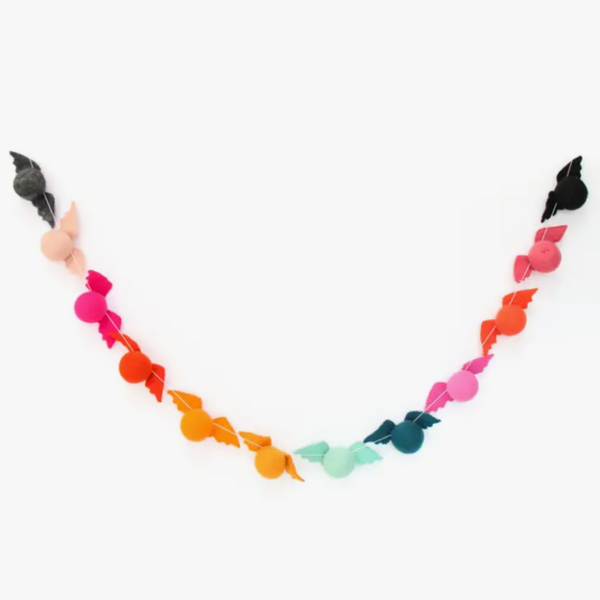 Rainbow Bats Felt Garland