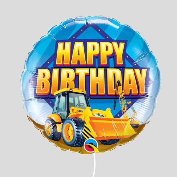 18" Construction Themed Happy Birthday Standard Foil Balloon