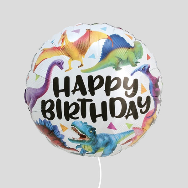 18" Dinosaurs Happy Birthday Standard Foil Balloon