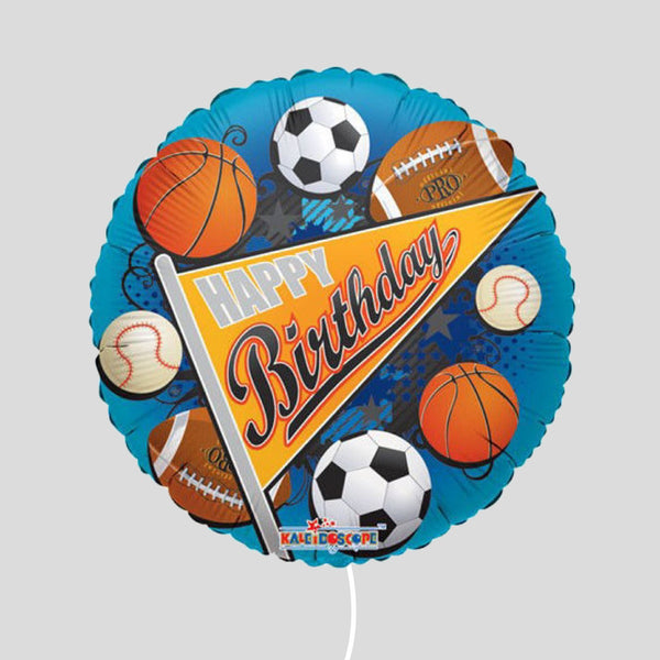 18" Happy Birthday Sports Standard Foil Balloon