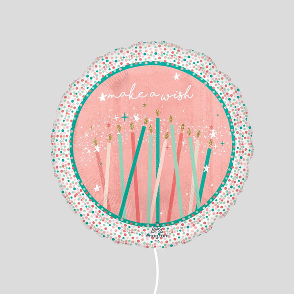 17" 'Make a Wish' Standard Foil Balloon