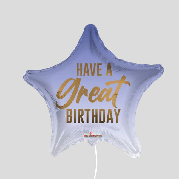 17" 'Have A Great Birthday' Matte Star Standard Foil Balloon