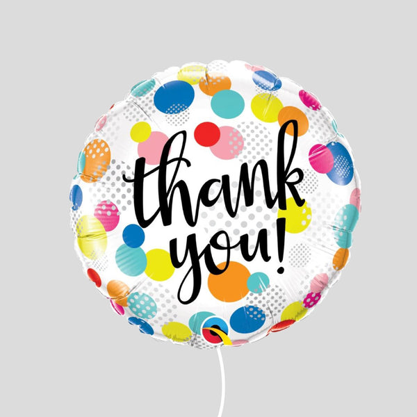 18" Colorful Dots 'Thank You' Standard Foil Balloon