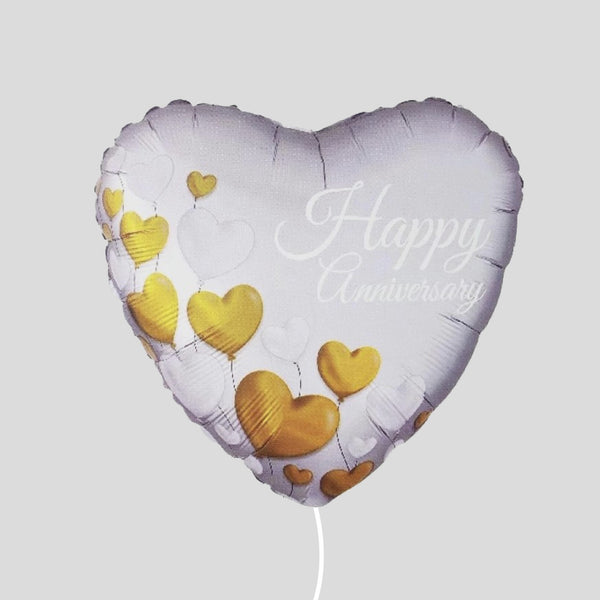 18" Happy Anniversary Heart Standard Foil Balloon