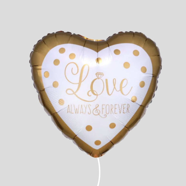 17" Love Always & Forever Heart Standard Foil Balloon