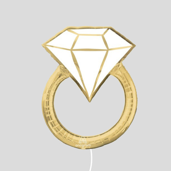 30" Gold Ring Medium Foil Balloon