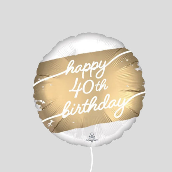18" 'Happy 40th Birthday' Standard Foil Balloon