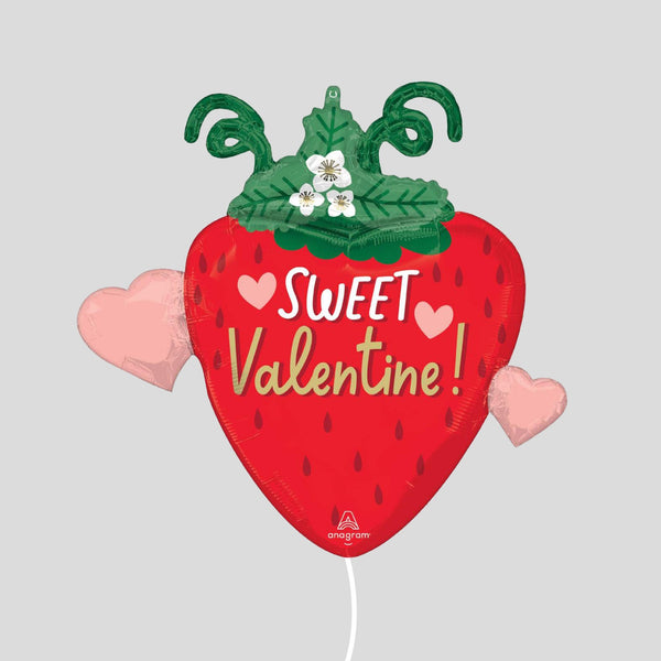 27" "Sweet Valentine" Strawberry Medium Foil Balloon
