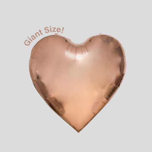 68" Rose Gold Giant Size Heart Foil