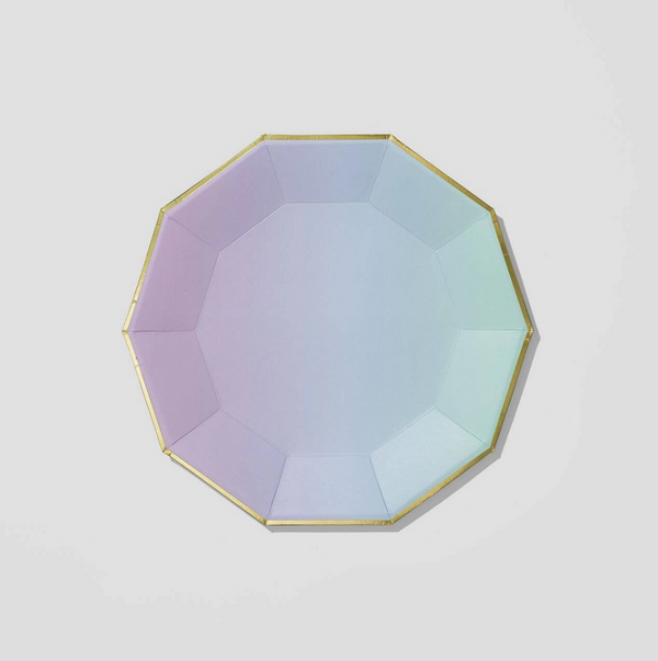 'Yes Way, Ombre' Large Paper Party Plates