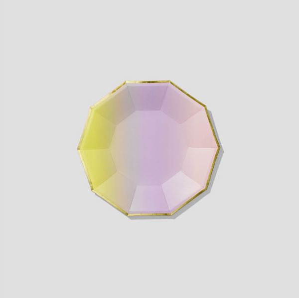 'Yes Way, Ombre' Small Paper Party Plates
