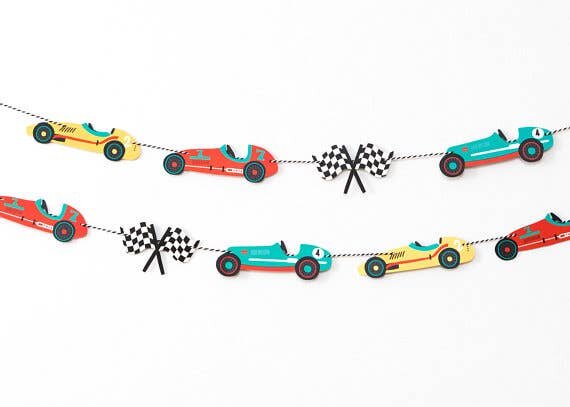 Vintage Race Car Garland