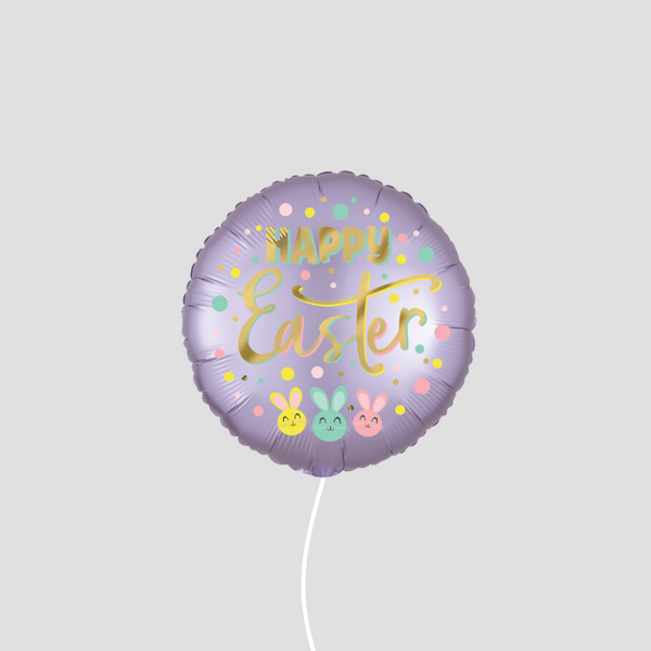Round Foil Balloon Satin Infused Bunny Trio
