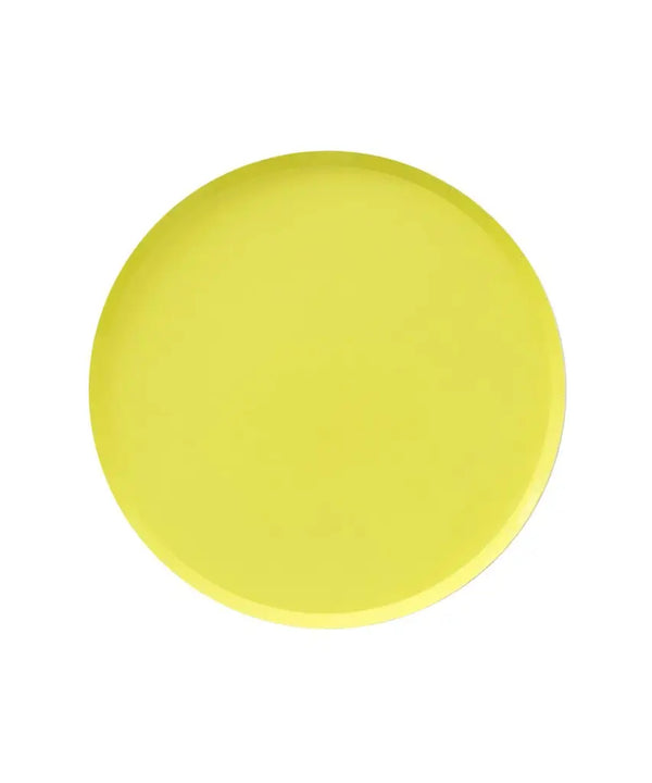 Low Rim Chartreuse Small Paper Party Plates