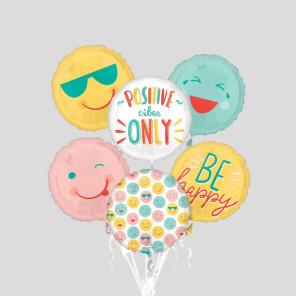 'Smiley Faces' Foil Balloon Bouquet