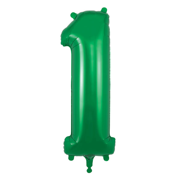 40" Number 1 Green Oaktree Foil Balloon