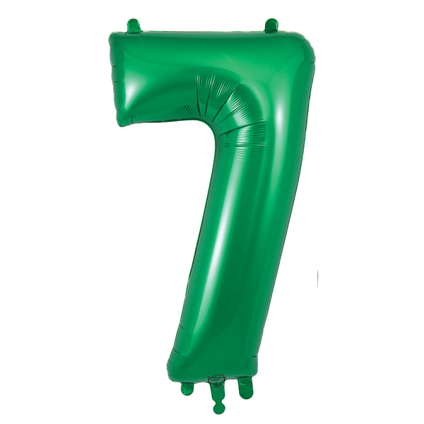 40" Number 7 Green Oaktree Foil Balloon