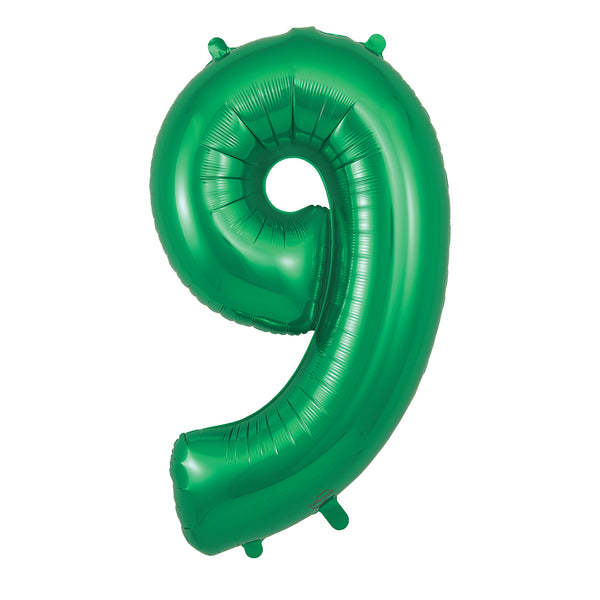 40" Number 9 Green Oaktree Foil Balloon