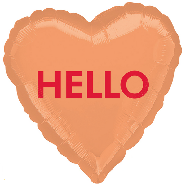 Heart Foil Balloons Hello Candy Heart