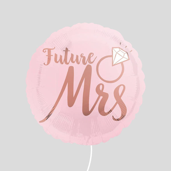 17" Round Foil Balloon Future Mrs