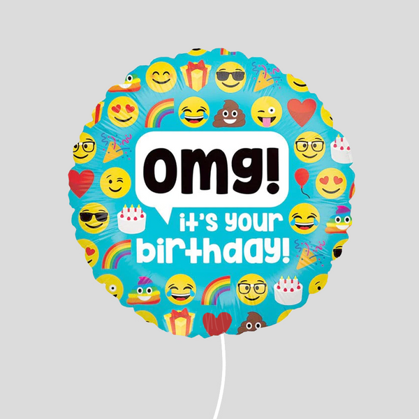 18" 'OMG! It's Your Birthday!' Standard Foil Balloon