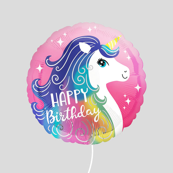 'Happy Birthday Unicorn' Standard Foil Balloon