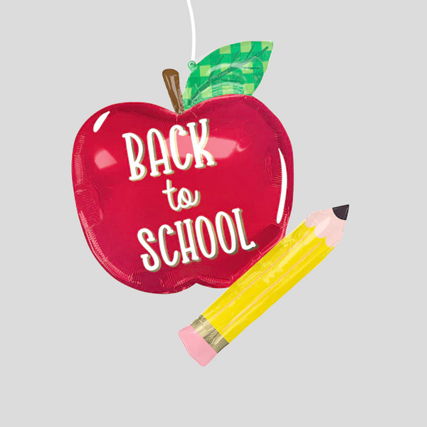 31" 'Back to School Apple' Medium Foil Balloon