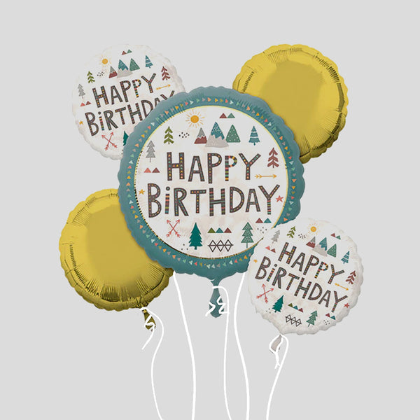 'Wilderness Birthday' Foil Balloon Bouquet